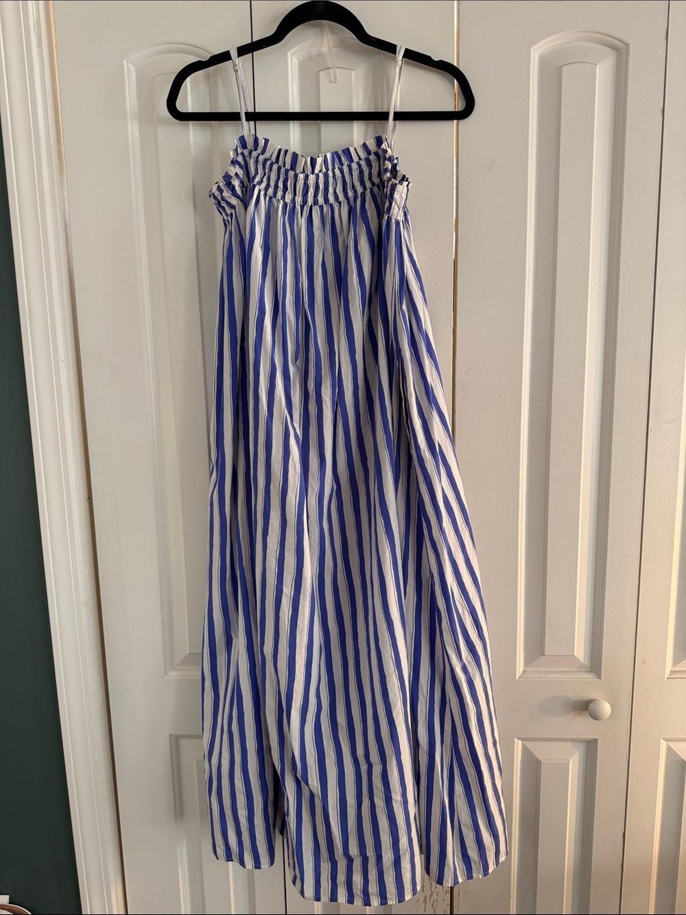 Blue and White Striped Dress
